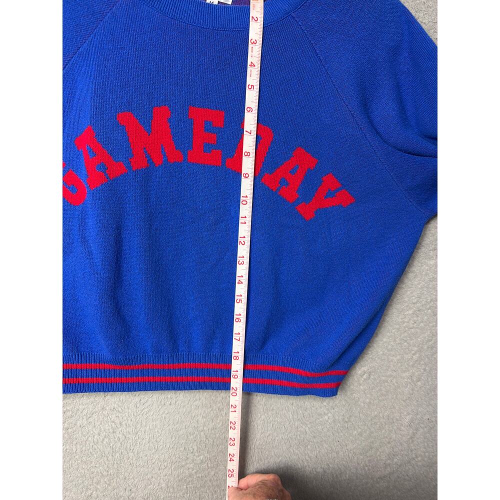 Town Pride Womens Raglan Sweater Game Day Oversized Slouchy Fit SZ M Collegiate - Picture 5 of 8